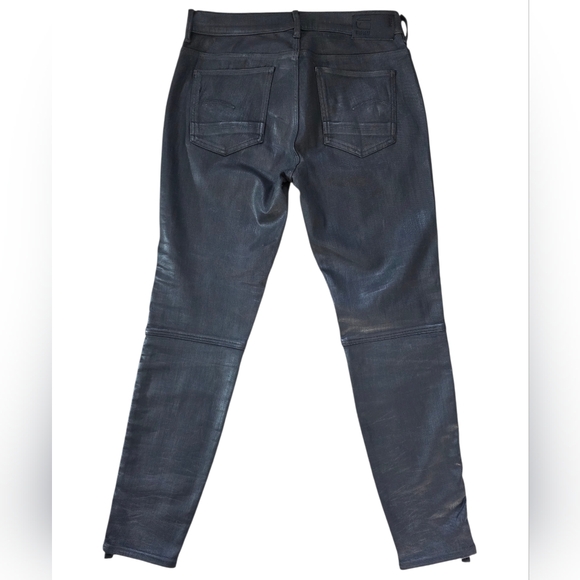 G-Star Raw 1914 3D Skinny Casual Jean Coated Black Womens 29/30 - Picture 4 of 12